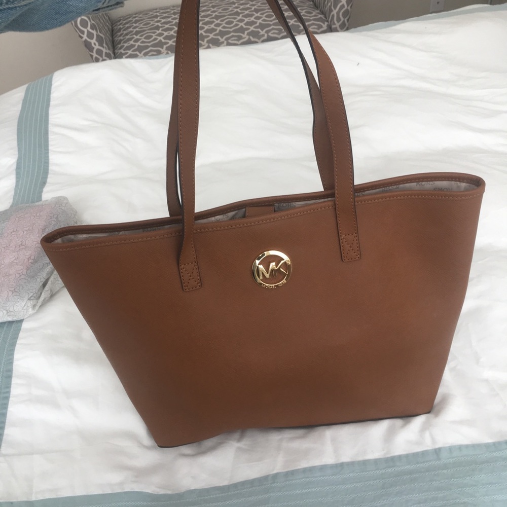 Michael kors brown tote bag (large)